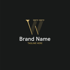 Elegant and Creative initial based logo with letter W