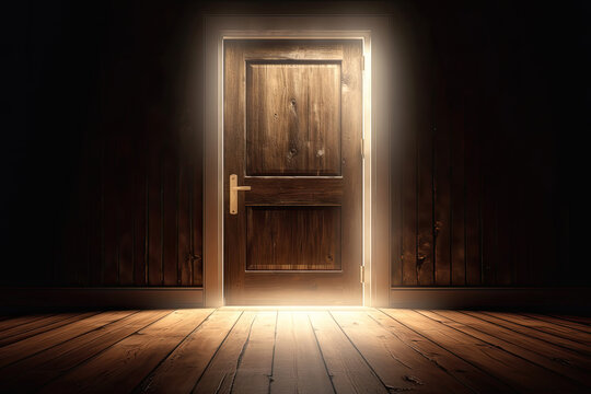 The light shining behind a closed door, Generative AI