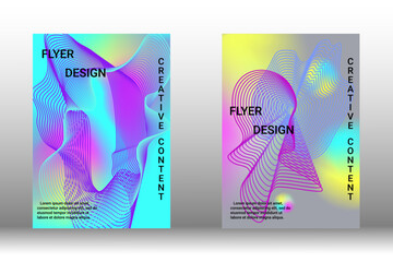 Creative background from abstract lines to create a fashionable abstract cover.