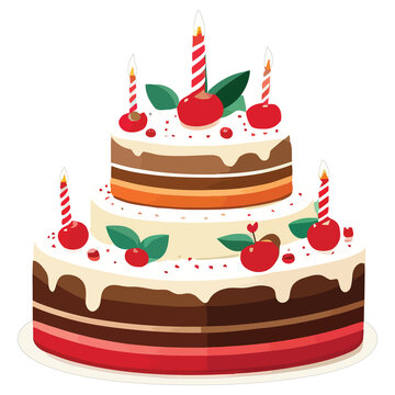 Birthday | Wedding Anniversary Cake Transparent PNG Image