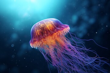 Naklejka premium Close up of a jellyfish