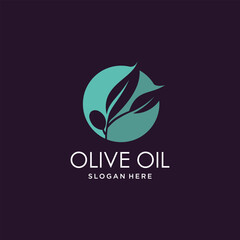 Olive logo design illustration with modern creative idea