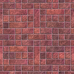 Creative brickwork in the form of square tiles