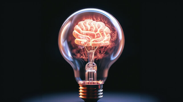 Illuminating the Mind: A Brain Within a Light Bulb. Generative AI