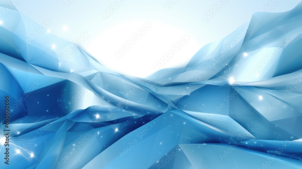 Poster abstract wave curve design background in shades of blue. generative ai aig21.