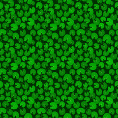 Fototapeta premium Fresh green leaf seamless pattern. Centella asiatica vector illustration. Gotu kola repeated texture. Asian pennywort endless background for organic cosmetics, natural products, food, eco design