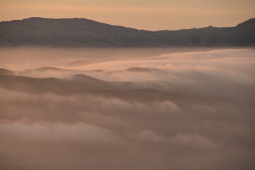 sunrise in the mountains