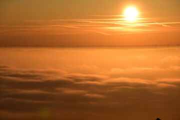 sunset in the sky