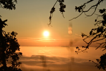 Fototapeta premium sunset on the ridge