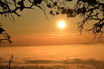 sunset in the mountains