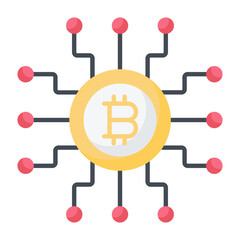 Bitcoin Flat Icon