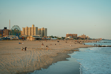 View of the beach in Coney Island, Brooklyn, New York