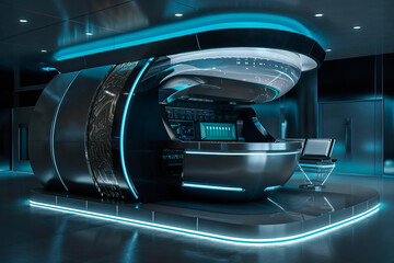 Background of a futuristic laboratory with advanced technology and scientific experiments image generated by Ai