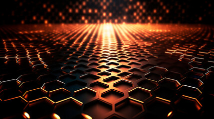 Obraz premium Abstract background with hexagons - Generative Ai