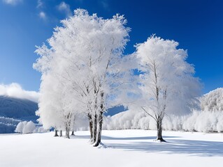A Blue Winter Wonderland in Nature