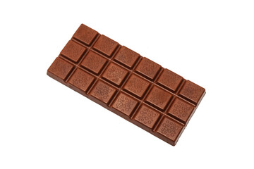 Milk chocolate on white background