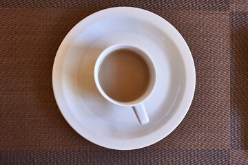 Coffee cup on table