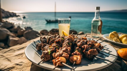 Cyprus Souvlaki under the Mediterranean Sun