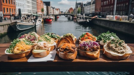Danish Smørrebrød by the Vibrant Copenhagen Canals