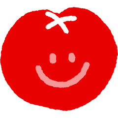 red smiling tomato . cute tomato sticker.