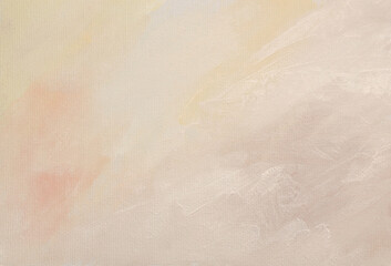 Art oil and acrylic smear blot canvas painting. Abstract beige neutral color stain brushstroke...