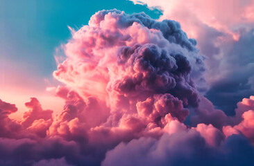 a purple and pink cloud in the sky, in the style of animated gifs