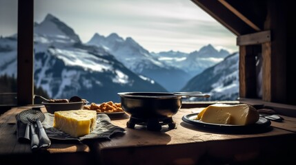 Swiss Raclette in the Heart of the Alps