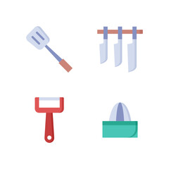 kitchen flat icon logo design inspiration