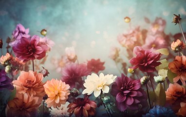 Obraz na płótnie Canvas color watercolor valentine peonies blossom background pastel spring design flower floral. Generative AI.
