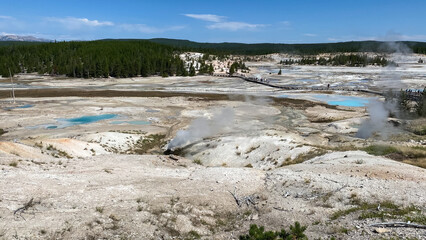 Norris Geyser Basin in Yellowstone National Park