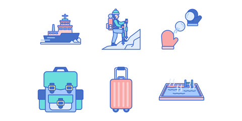 Winter travel logo design inspiration