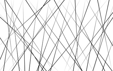 Vector illustration of black chaotic lines background