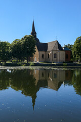 Fototapeta na wymiar church in the lake