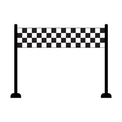 checkered flag on white. Black and white finish line. Checkered flag vector icon. Checkered racing flag