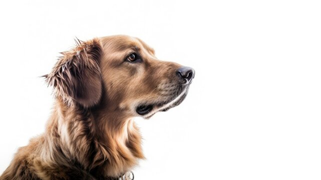 Domestic Animal Canine on White Background Generated by AI