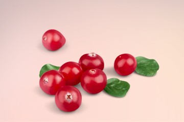 Tasty sweet raw ripe Cranberries berries