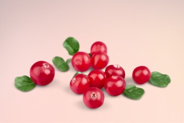 Tasty sweet raw ripe Cranberries berries