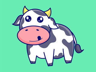Obraz na płótnie Canvas Sacrificial Animal Vector Cartoon Character with Kawai Style