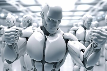 Obraz premium Humanlike-robot Generative AI