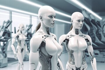 Fototapeta na wymiar Humanlike-robot Generative AI