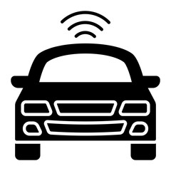Smart Car Glyph Icon