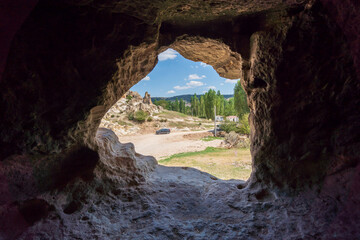 Photographs of the Phrygian valley and settlements carved into the rocks within the borders of Afyon province.