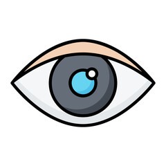 Eye Line Color Icon