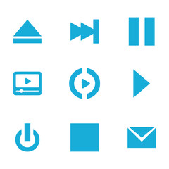 flat set icon, vektor logo icon