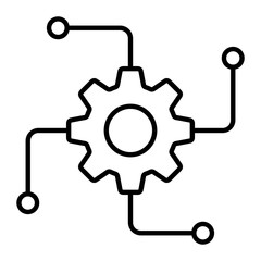 Automation Thin Line Icon
