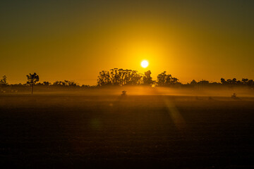 Obraz premium Dawn in the agricultural fields of southern Santa Catarina.