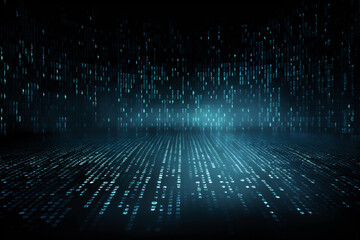 Technology background of binary code. AI generated content