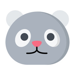 Panda Flat Icon