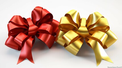 A 3D Clipart of Festive Christmas Bows