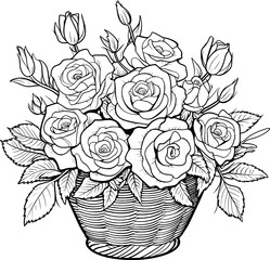 Rose Flowers Vector Art